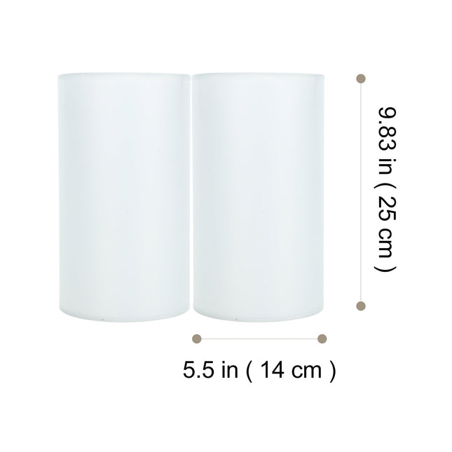 SWETRACE Lamp Shade for Cylinder Lamp White Linen 2Pcs 9.8x5.5x5.5in.