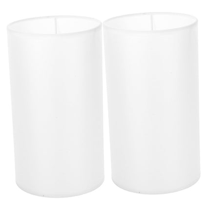 SWETRACE Lamp Shade for Cylinder Lamp White Linen 2Pcs 9.8x5.5x5.5in.