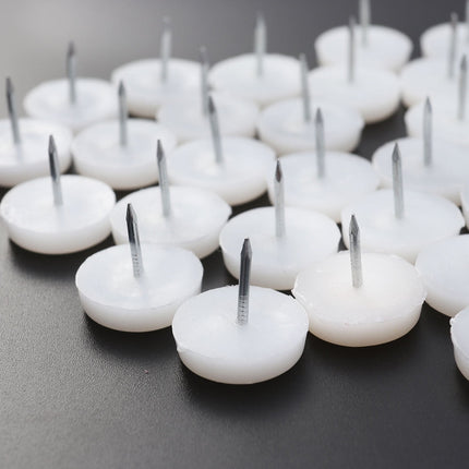 Worgeous 50PCS White Nylon Sofa Tacks Decorative Furniture Nails for Sofa Upholstery 6x22mm.