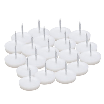 Worgeous 50PCS White Nylon Sofa Tacks Decorative Furniture Nails for Sofa Upholstery 6x22mm.
