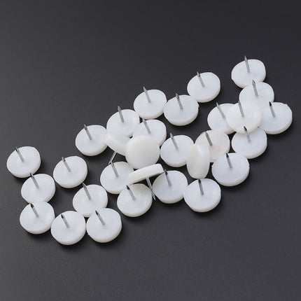 Worgeous 50PCS White Nylon Sofa Tacks Decorative Furniture Nails for Sofa Upholstery 6x22mm.