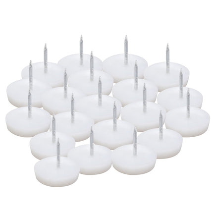 Worgeous 50PCS White Nylon Sofa Tacks Decorative Furniture Nails for Sofa Upholstery 6x22mm.