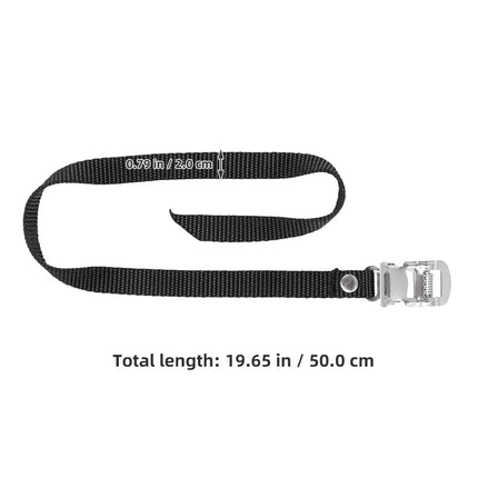 Worgeous 2 Pcs Pedal Straps Cycling Toe Clips Workout Bike Fitness Black.