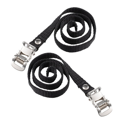 Worgeous 2 Pcs Pedal Straps Cycling Toe Clips Workout Bike Fitness Black.