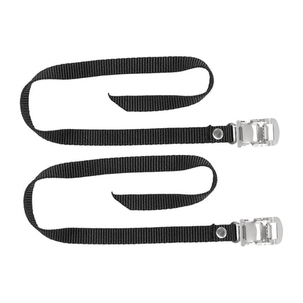 Worgeous 2 Pcs Pedal Straps Cycling Toe Clips Workout Bike Fitness Black.