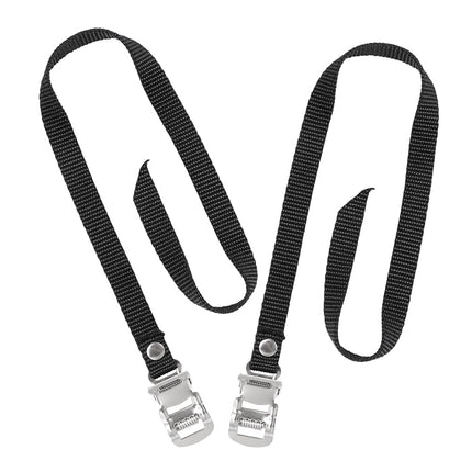 Worgeous 2 Pcs Pedal Straps Cycling Toe Clips Workout Bike Fitness Black.