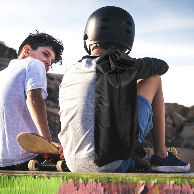 Worgeous Skateboard Backpack Bag for Outdoor Waterproof Black.