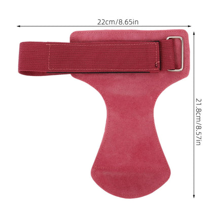 SWETRACE Gym Equipment Wrist Wraps Grip Enhancement Rosy 1Set PU 8.7x8.6x0.4in.