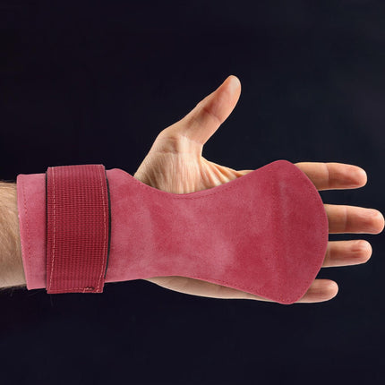 SWETRACE Gym Equipment Wrist Wraps Grip Enhancement Rosy 1Set PU 8.7x8.6x0.4in.