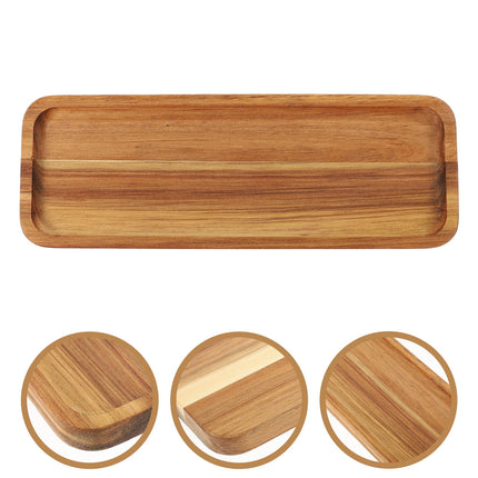 SWETRACE Food Serving Trays Wood Light Brown 1Pack.