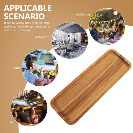 SWETRACE Food Serving Trays Wood Light Brown 1Pack.