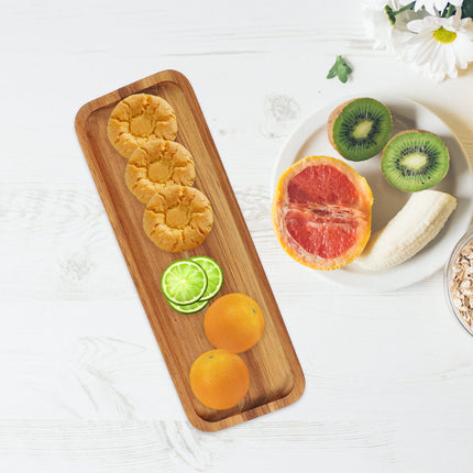 SWETRACE Food Serving Trays Wood Light Brown 1Pack.