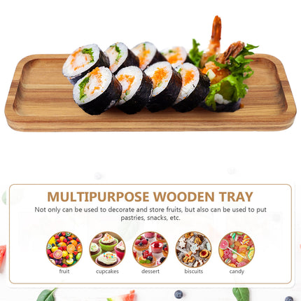 SWETRACE Food Serving Trays Wood Light Brown 1Pack.