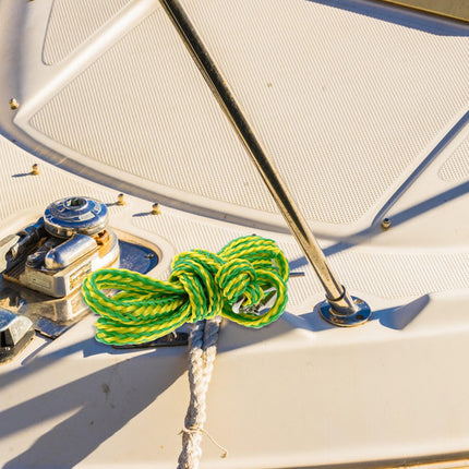 Worgeous Boat Ropes for Docking with Mooring Hooks on Both Ends Green.