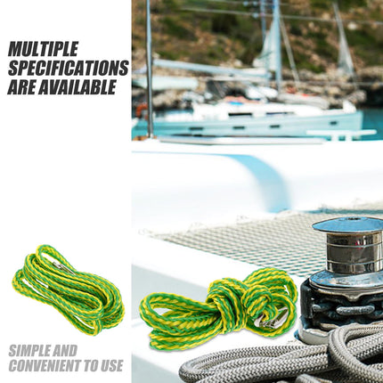 Worgeous Boat Ropes for Docking with Mooring Hooks on Both Ends Green.