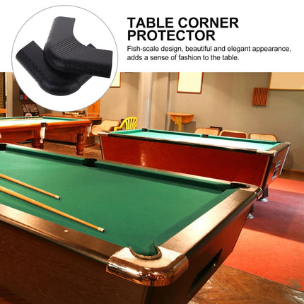 Worgeous 2 Pcs Pool Table Corner Protector Cover Billiard Guard Black.