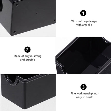 Masteelf Black Acrylic Sugar Packet Organizer for Coffee Bar and Tea Bags Storage 9.5 x 5.5 x 5 Inches.