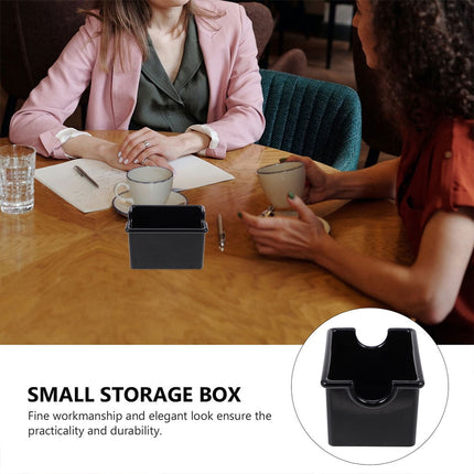 Masteelf Black Acrylic Sugar Packet Organizer for Coffee Bar and Tea Bags Storage 9.5 x 5.5 x 5 Inches.