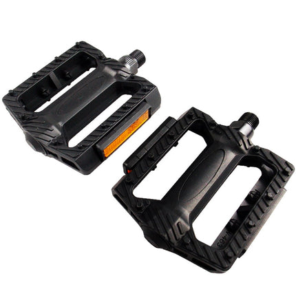 Masteelf 1 Pair of Pedals Anti-slip Plastic Grain Large Treadle Universal Road Bike Pedals.