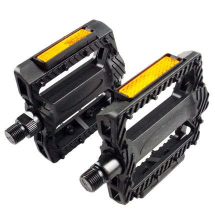 Masteelf 1 Pair of Pedals Anti-slip Plastic Grain Large Treadle Universal Road Bike Pedals.