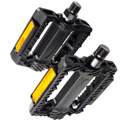 Masteelf 1 Pair of Pedals Anti-slip Plastic Grain Large Treadle Universal Road Bike Pedals.