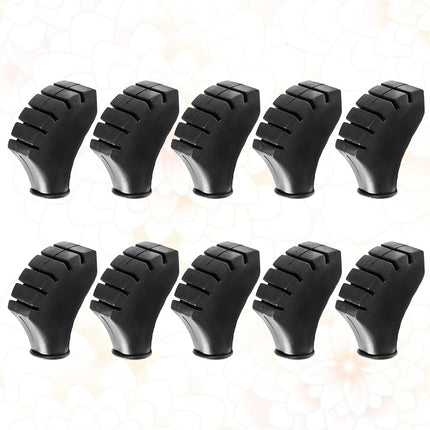 SWETRACE Trekking Pole Foot Cover Walking Pole Tips Black 10PCS 2.2x0.7in.