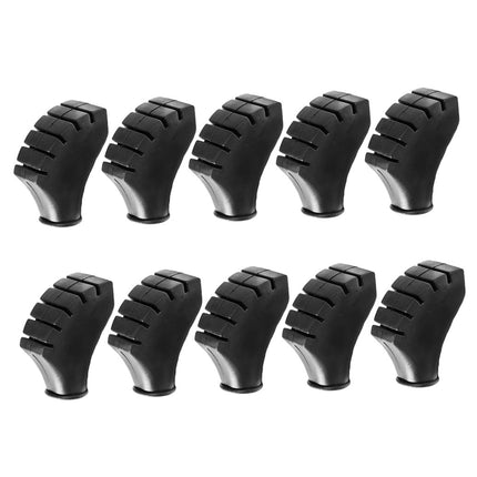 SWETRACE Trekking Pole Foot Cover Walking Pole Tips Black 10PCS 2.2x0.7in.