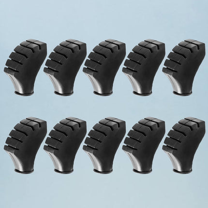 SWETRACE Trekking Pole Foot Cover Walking Pole Tips Black 10PCS 2.2x0.7in.