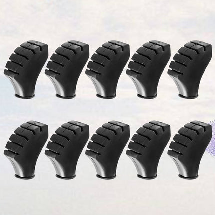 SWETRACE Trekking Pole Foot Cover Walking Pole Tips Black 10PCS 2.2x0.7in.