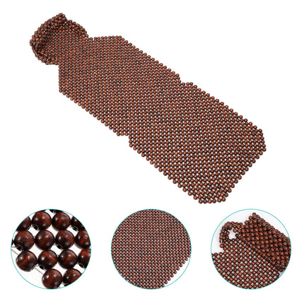SWETRACE Car Seat Pads Wooden Beads Seat Cushion Breathable Coffee 1 Pc 53.45 x 17.68 x 0.79 inch.