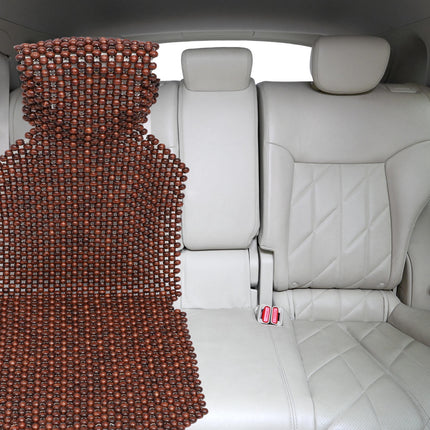 SWETRACE Car Seat Pads Wooden Beads Seat Cushion Breathable Coffee 1 Pc 53.45 x 17.68 x 0.79 inch.