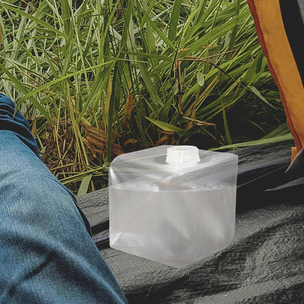 SWETRACE Collapsible Water Container with Lid Large Capacity Portable Transparent Plastic for Outdoor Use Camping and Hiking 5L.