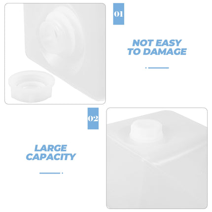 SWETRACE Collapsible Water Container with Lid Large Capacity Portable Transparent Plastic for Outdoor Use Camping and Hiking 5L.