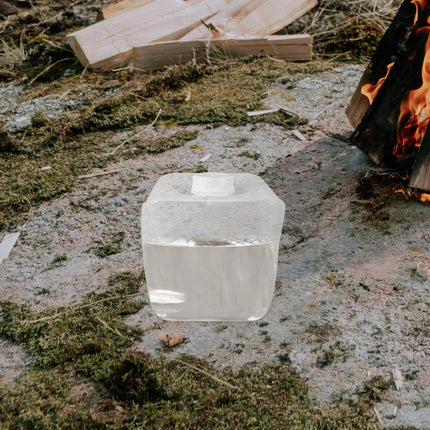 SWETRACE Collapsible Water Container with Lid Large Capacity Portable Transparent Plastic for Outdoor Use Camping and Hiking 5L.