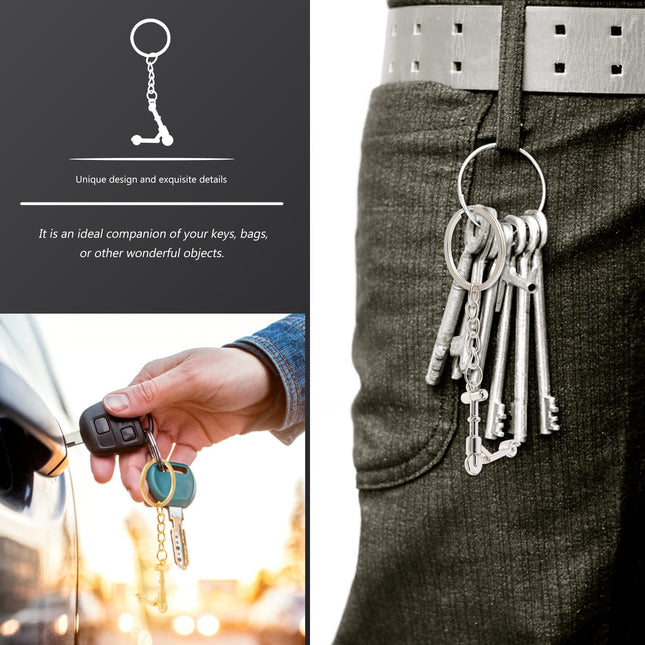 SWETRACE Mini Scooter Shaped Keychains 3Pcs Zinc Alloy Handbag Purse Car Decorations Christmas New Year.