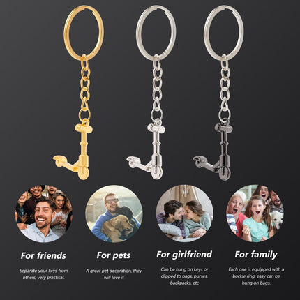 SWETRACE Mini Scooter Shaped Keychains 3Pcs Zinc Alloy Handbag Purse Car Decorations Christmas New Year.
