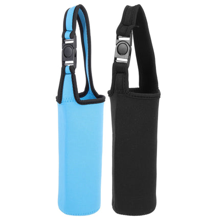 SWETRACE 2Pcs Black Water Bottle Pocket Sleeve for Insulation and Heat Retention.