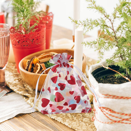 SWETRACE 25Pcs Small Goodie Bags for Valentine's Day and Wedding Treats.