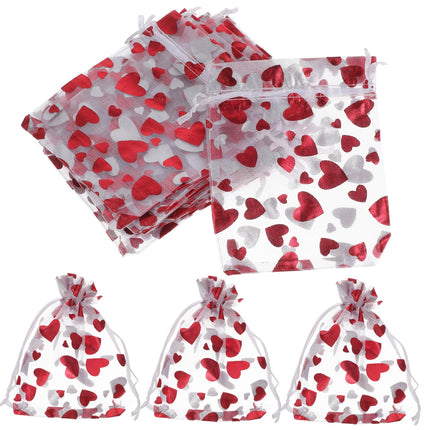 SWETRACE 25Pcs Small Goodie Bags for Valentine's Day and Wedding Treats.