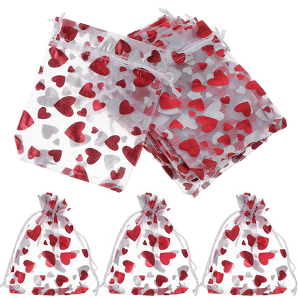 SWETRACE 25Pcs Small Goodie Bags for Valentine's Day and Wedding Treats.