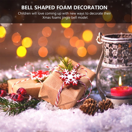 SWETRACE Ornaments Bell Model White Foams 40Pcs Jingle Bell Design.