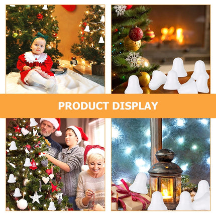 SWETRACE Ornaments Bell Model White Foams 40Pcs Jingle Bell Design.