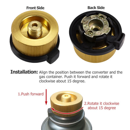 SWETRACE Camping Stove Hose Adapter Gas Bottle Converter 1Set.