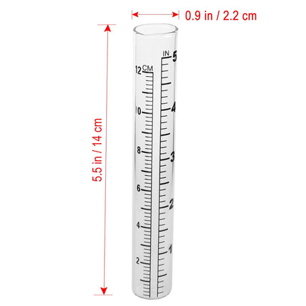 SWETRACE Flat Bottomed Gauge Test Tube With Scale For Weather Measurement Design For Farming And Climate Research.
