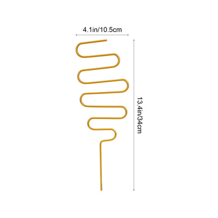 SWETRACE 2Pcs Curved Shape Iron Garden Trellis for Indoor Potted Plants Home Decorative Support 13.4x4.1in.