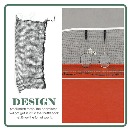 SWETRACE 1Pcs Wear Resist Badminton Net for Family and Friends Army Green Portable Volleyball Net 11 8x3 In.