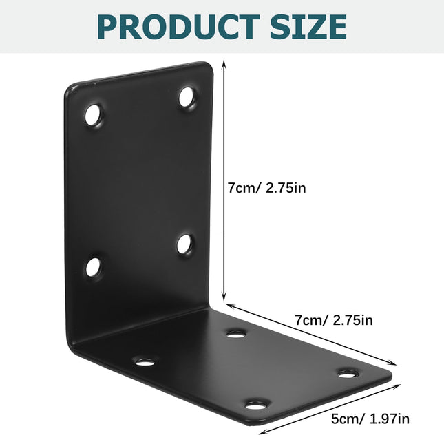 SWETRACE 4Pcs Decorative L Brackets for Railing Right Angle and Shelf Support.