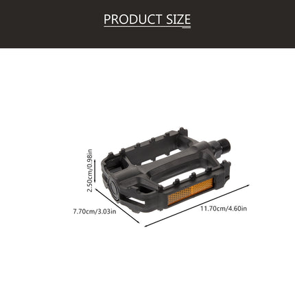 SWETRACE 2Pcs Flat Bike Pedals Carbon Steel Replacement for Road and Mountain Bikes Black.
