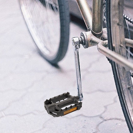 SWETRACE 2Pcs Flat Bike Pedals Carbon Steel Replacement for Road and Mountain Bikes Black.