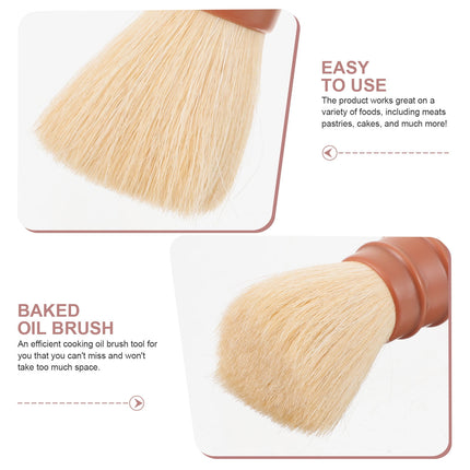 SWETRACE 1Set Round Bristles Basting Brush Baking Basting Brush for Outdoor Use.
